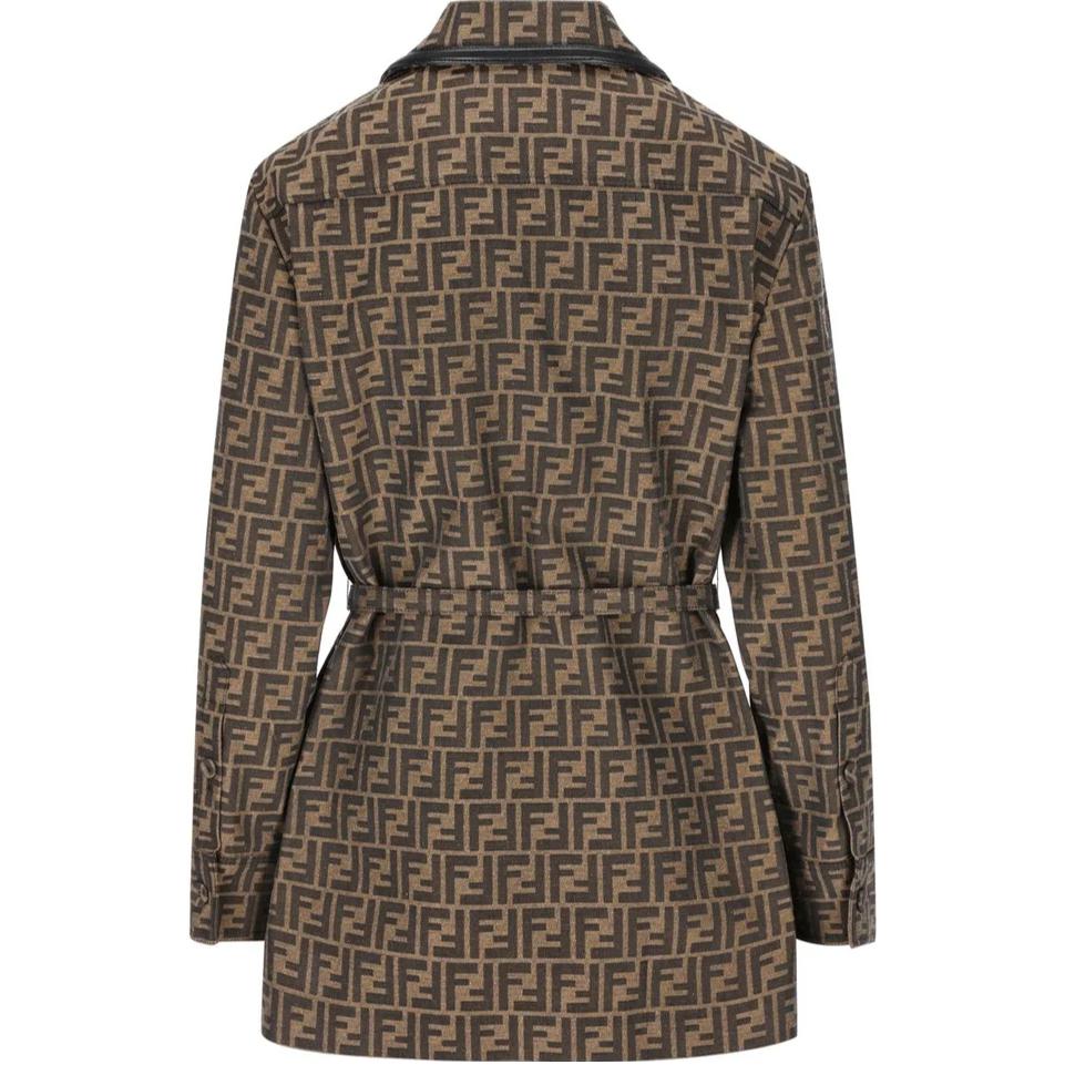 Женская куртка Fendi (коричневая) — фото 2