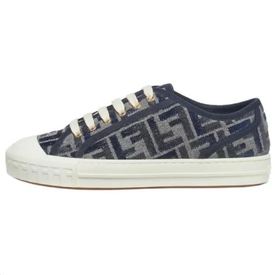 FENDI Domino Ff Denim Low-Top Sneakers Women's