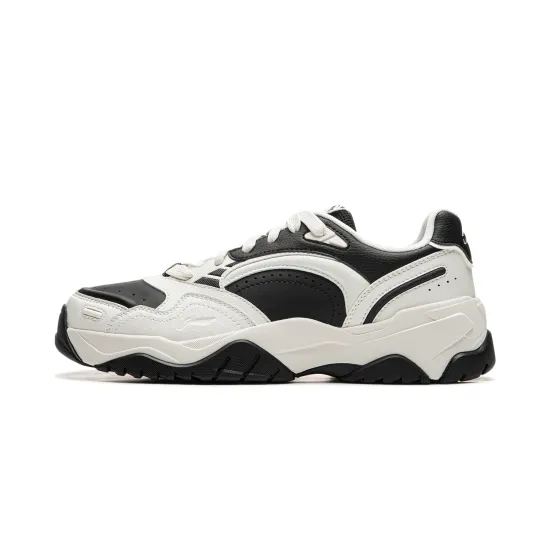 LiNing Tianji Anti Slip And Wear Resistant Lightweight Low Top Skateboard Shoes Men's Black White