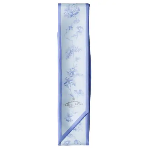 PRADA Patterned Print Silk Scarves Women's Blue