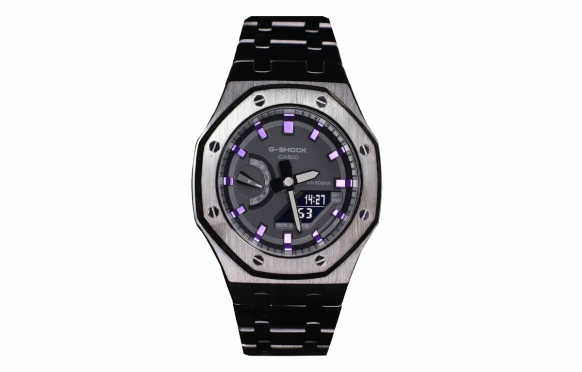 CASIO Men Liquid Crystal/Analog Dual Display Series 44mm Black Watch