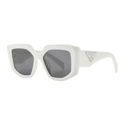 PRADA Plate Irregular Shape Sunglasses Women's Black