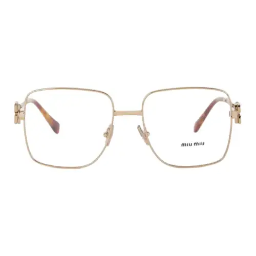 MIU MIU Alloy Metal Square Eyeglass Frames Women's Gold