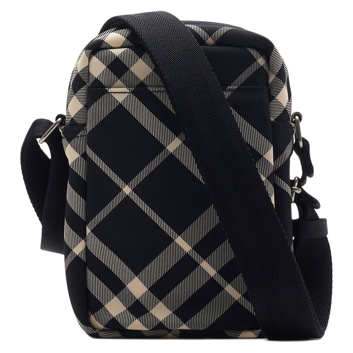 Мужская сумка Burberry (черно-белая) — фото 7