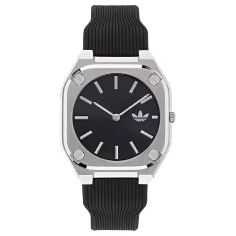 Adidas Originals Wrist Watches Quartz Movement Silicone Strap 39mm Black Dial Men's Watches