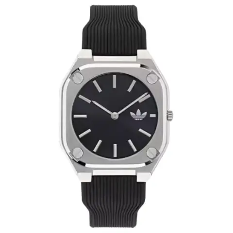 Adidas Originals Wrist Watches Quartz Movement Silicone Strap 39mm Black Dial Men's Watches