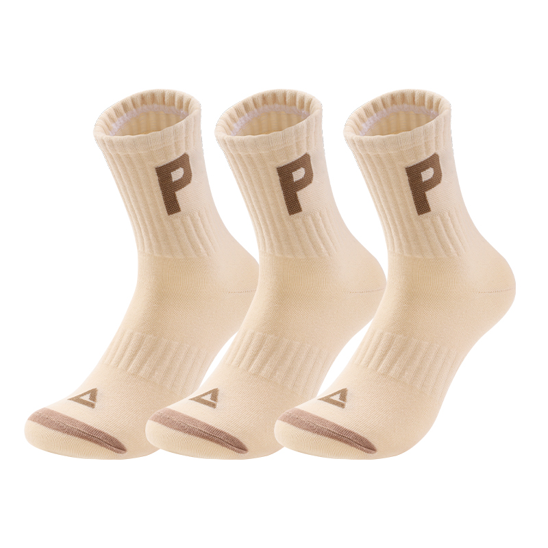 PEAK Knee High Socks Unisex 3 Pack Letter