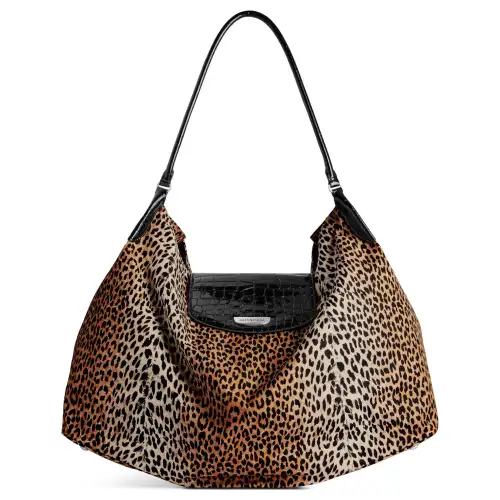 Balenciaga Genève Leopard Printed Large Hobo Bag