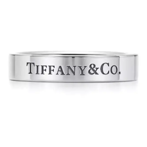 TIFFANY & CO. Tiffany, carved platinum ring, with your logo imprint