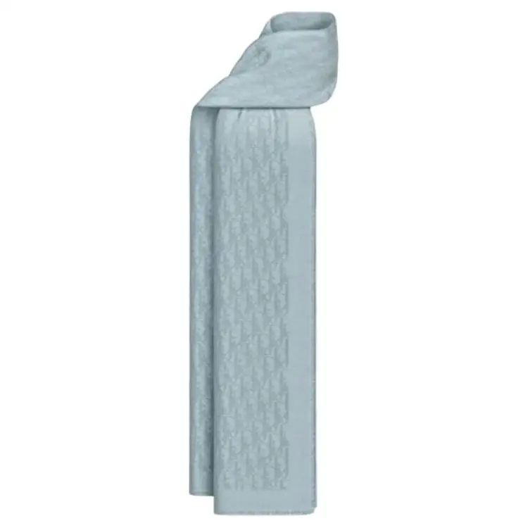 DIOR Silk Knit Scarves Men's Blue