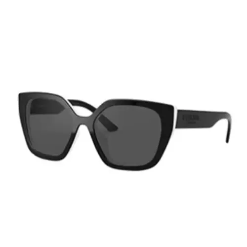 PRADA Irregular Shape Sunglasses Women's Black/Brown