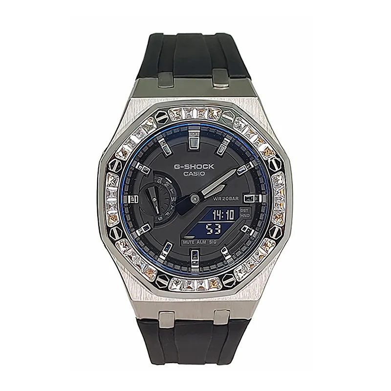 CASIO Men Liquid Crystal/Analog Dual Display Series 44mm Black Watch