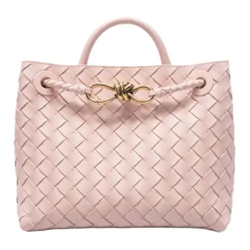 Bottega Veneta Leather & Brass Handbag Women's Pink