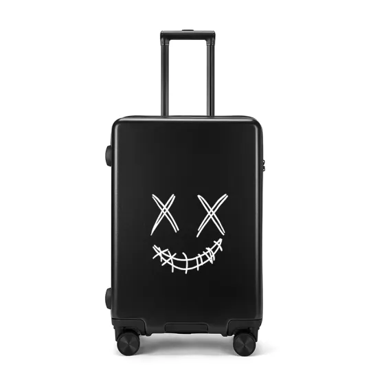BLAN BUNNY ABS+PC Suitcase Travel Bag Luggage 20 Inch, 24 Inch, 26 Inch, 22 Inch Unisex Black/White