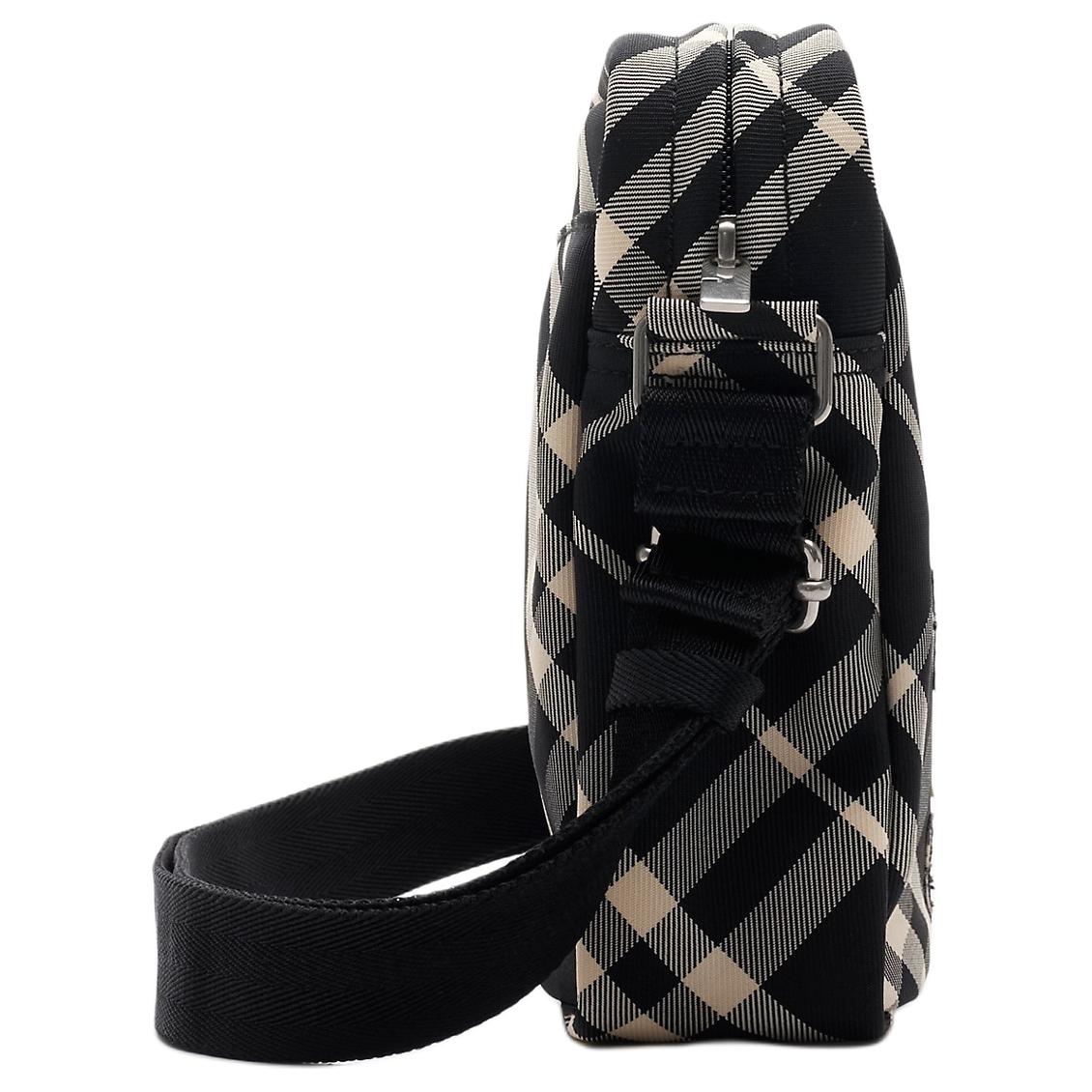 Мужская сумка Burberry (черно-белая) — фото 6