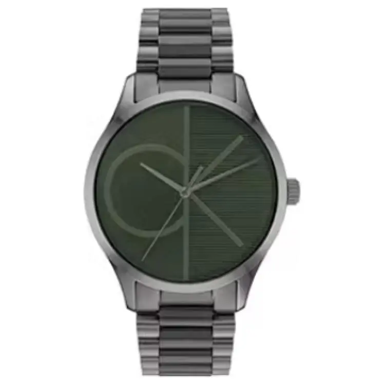CALVIN KLEIN Iconic Collection Wrist Watches Quartz Movement Steel Strap 40mm Green Dial Men's Watches