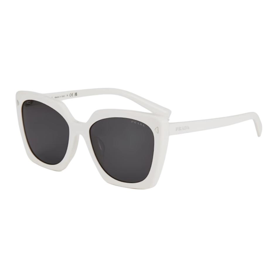 PRADA Plate Frame Irregular Shape Sunglasses Unisex Multicolor