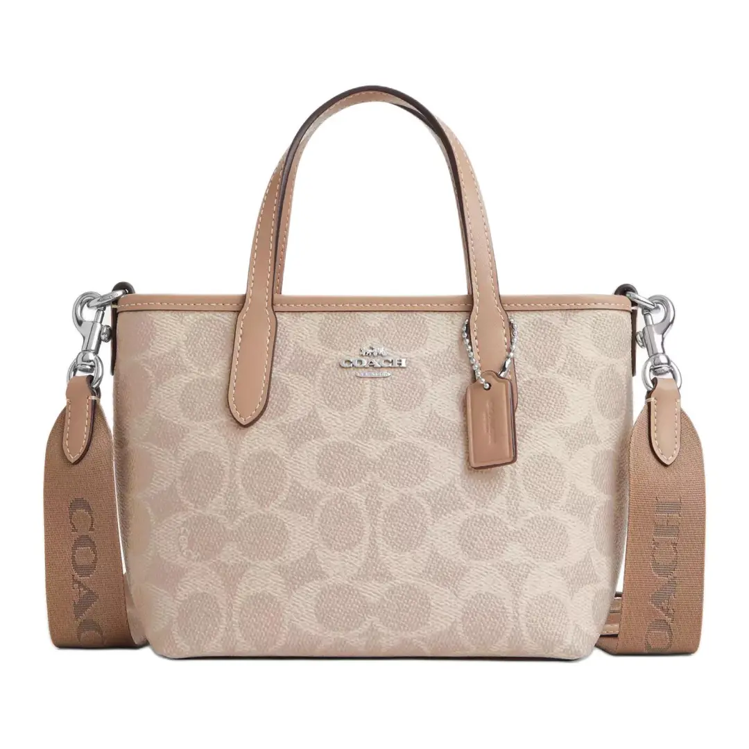 COACH City Artificial Leather Tote Bag, Shopping Bag, Shoulder Bag, Crossbody Bag, Handbag Mini Women's Taupe