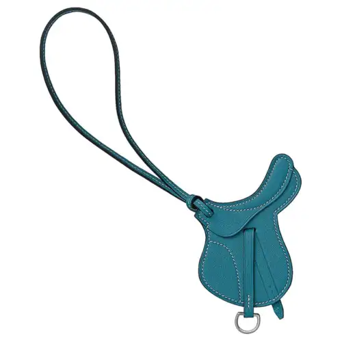 HERMES Calfskin Charms Women's Blue
