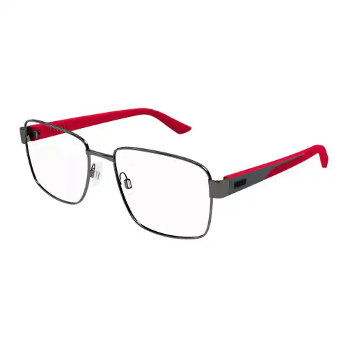 PUMA Metal Square Eyeglass Frames Men's Gray