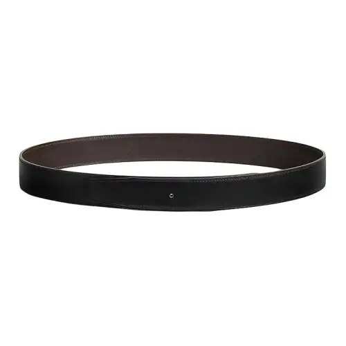 HERMES Calfskin Leather Belts Men's 3.2cm