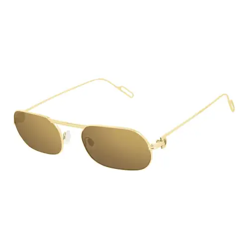 CARTIER Metal Rectangular Sunglasses Men's Gold
