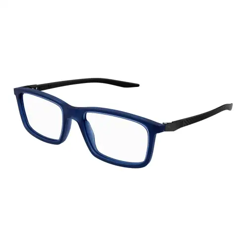 PUMA Injection molded Rectangular Eyeglass Frames Men's Blue
