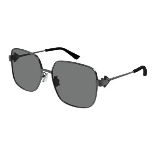 Bottega Veneta Metal Irregular Shape Sunglasses Women's Black