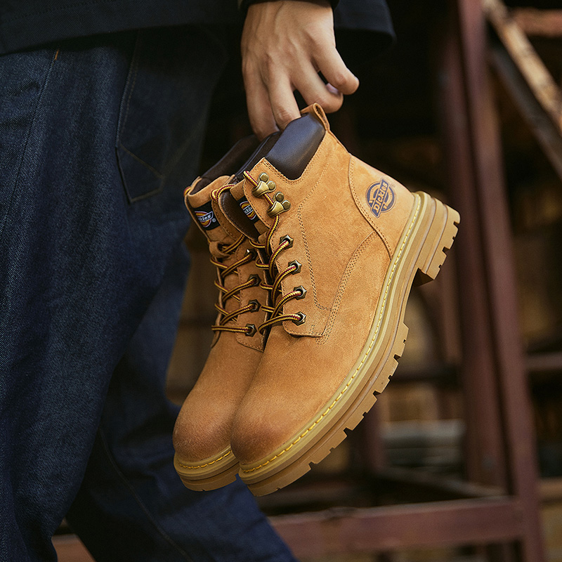 Dickies Classic Trendy Comfortable Versatile Outdoor Boots Men's Earth Yellow