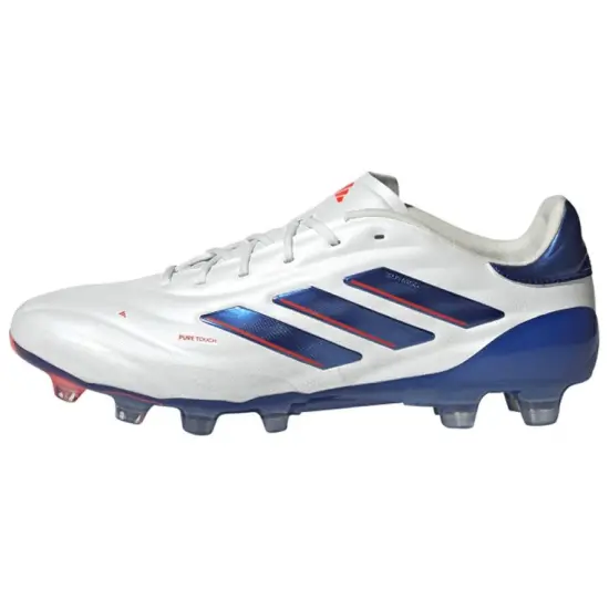 Adidas COPA PURE 2 Soccer Shoes Men Low-Top White/Transparent Blue/Sun Red