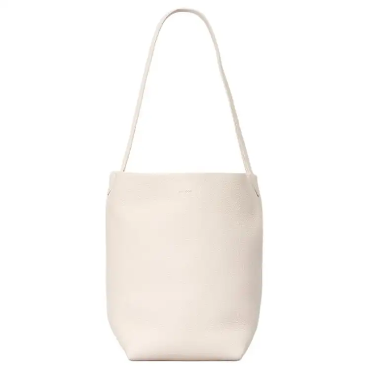 THE ROW Leather One Shoulder Handbag Women's Light Beige