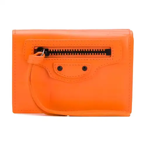 Balenciaga Neo Classic Calfskin Wallet Mini Women's Orange