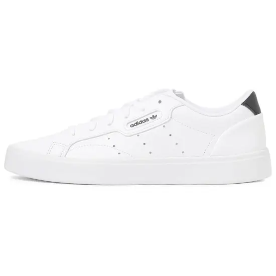 Adidas Originals Sleek Skateboard Shoes Women's Low-Top White Black