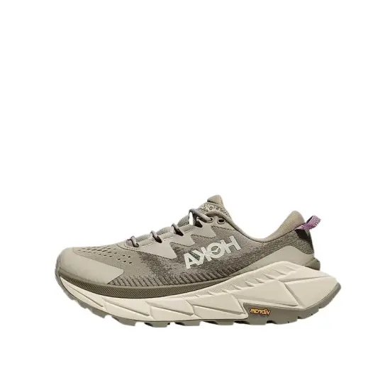 HOKA ONE ONE Breathable And Wear resistant Low Top Trekking Shoes Women's Wheat Green/Ceramic Cyan