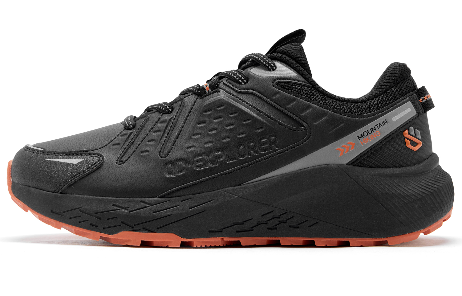 QIAODAN Cold Mountains Running Shoes Men’s Low Top Black/Coal Gray