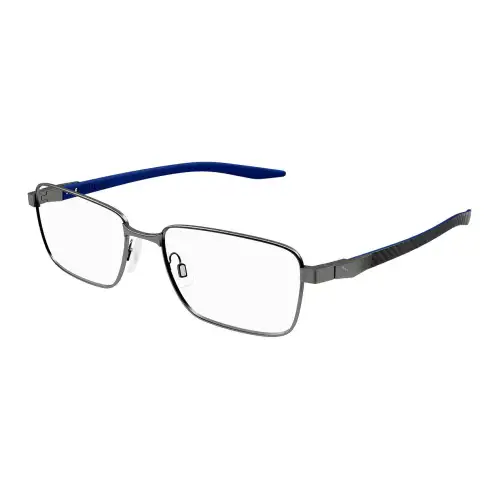 PUMA Metal Irregular Shape Eyeglass Frames Women's Blue