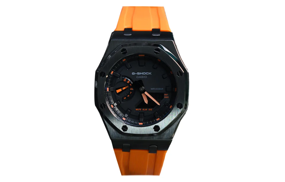 CASIO Men Liquid Crystal/Analog Dual Display Series 44mm Black Watch