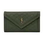 SAINT LAURENT GABY Lambskin Wallet Large Women's Green
