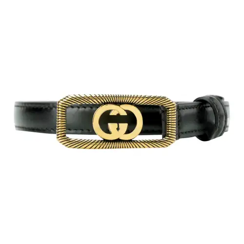 GUCCI Interlocking G Buckle Thin Belt