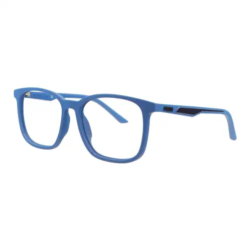 PUMA Plastic Rectangular Eyeglass Frames Kids' Blue