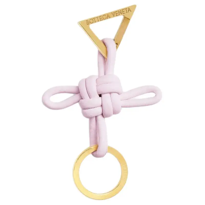 Bottega Veneta Lambskin Keychains Women's Pink
