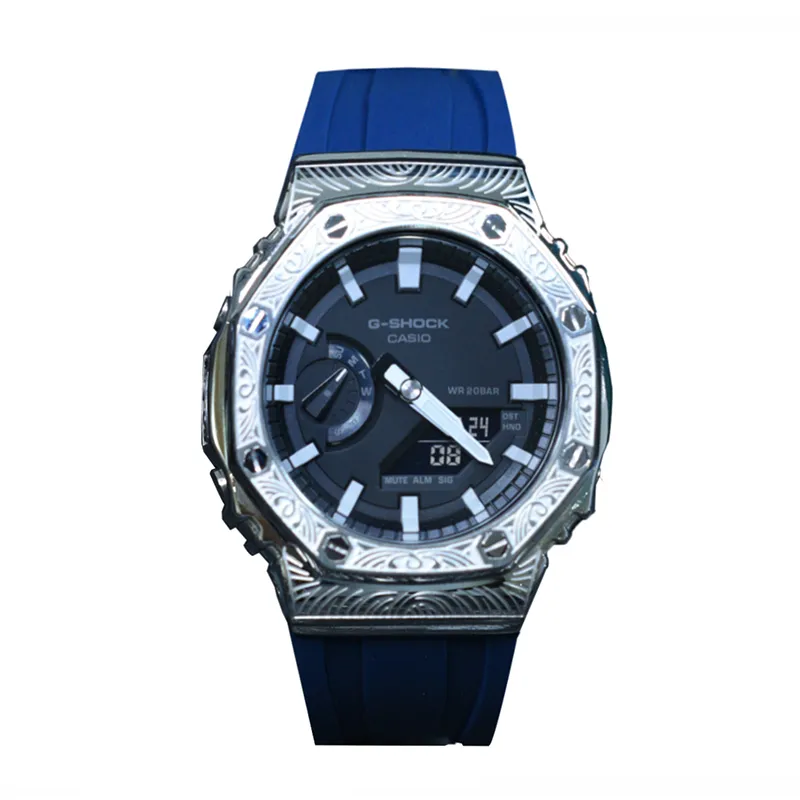 CASIO Men Liquid Crystal/Analog Dual Display Series 44mm Black Watch