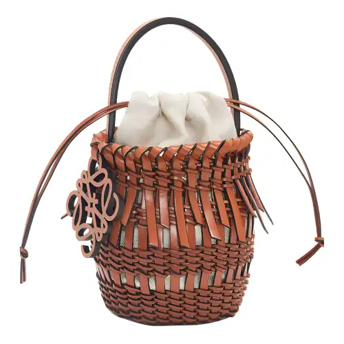 LOEWE Leather Bucket Bag, Crossbody, One Shoulder Handbag Women's Brown