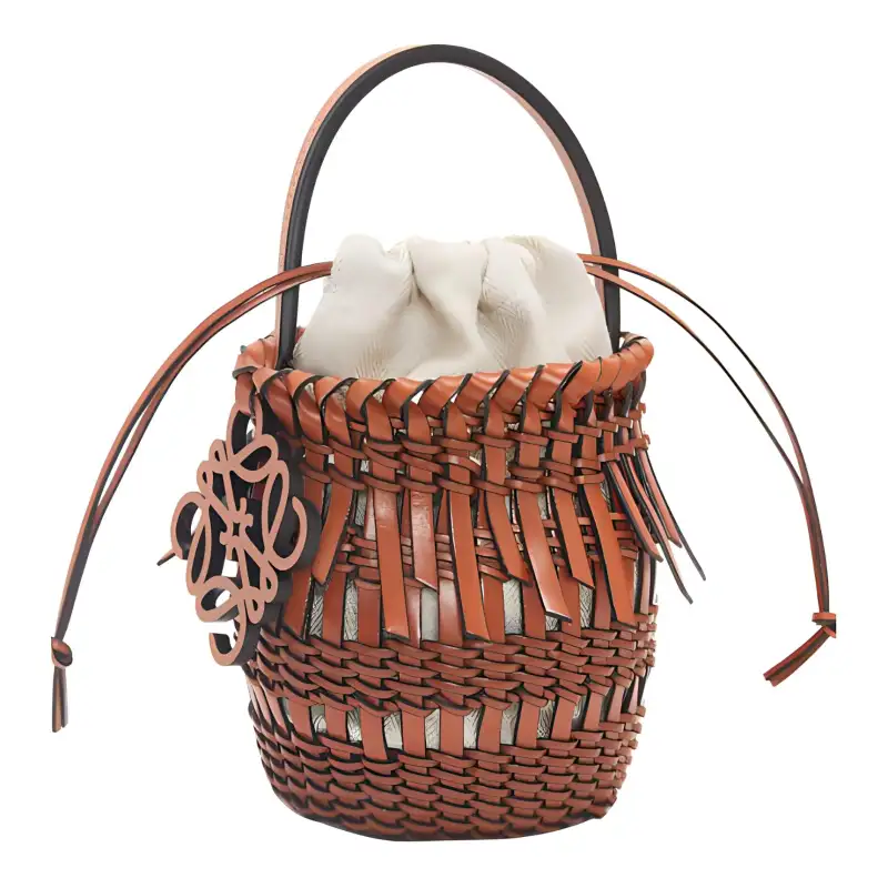 LOEWE Leather Bucket Bag, Crossbody, One Shoulder Handbag Women's Brown
