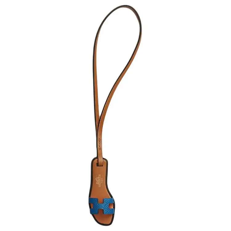 HERMES Calfskin Charms Unisex Blue