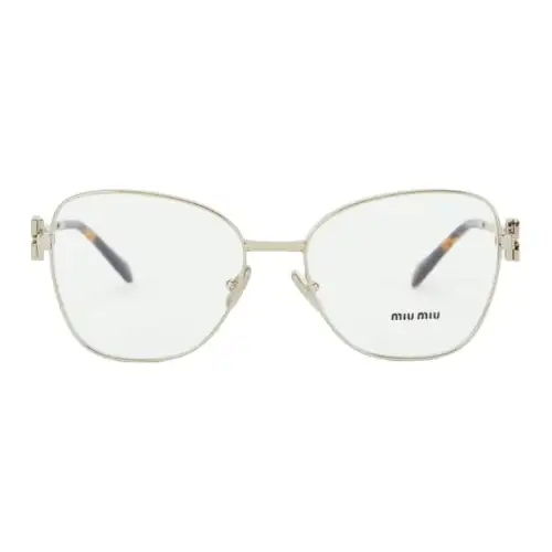 MIU MIU Plate Alloy Frame Irregular Shape Eyeglass Frames Women's Gold