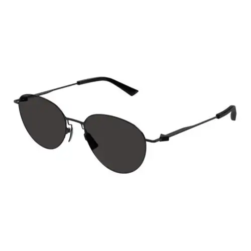 Bottega Veneta Metal Oval Sunglasses Men's Black