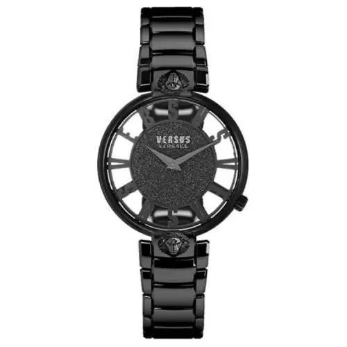 VERSUS Versace, quartz watch strap stainless steel, black dial, women's watch, quartz mechanism, 36mm, light luxury style, for beloved