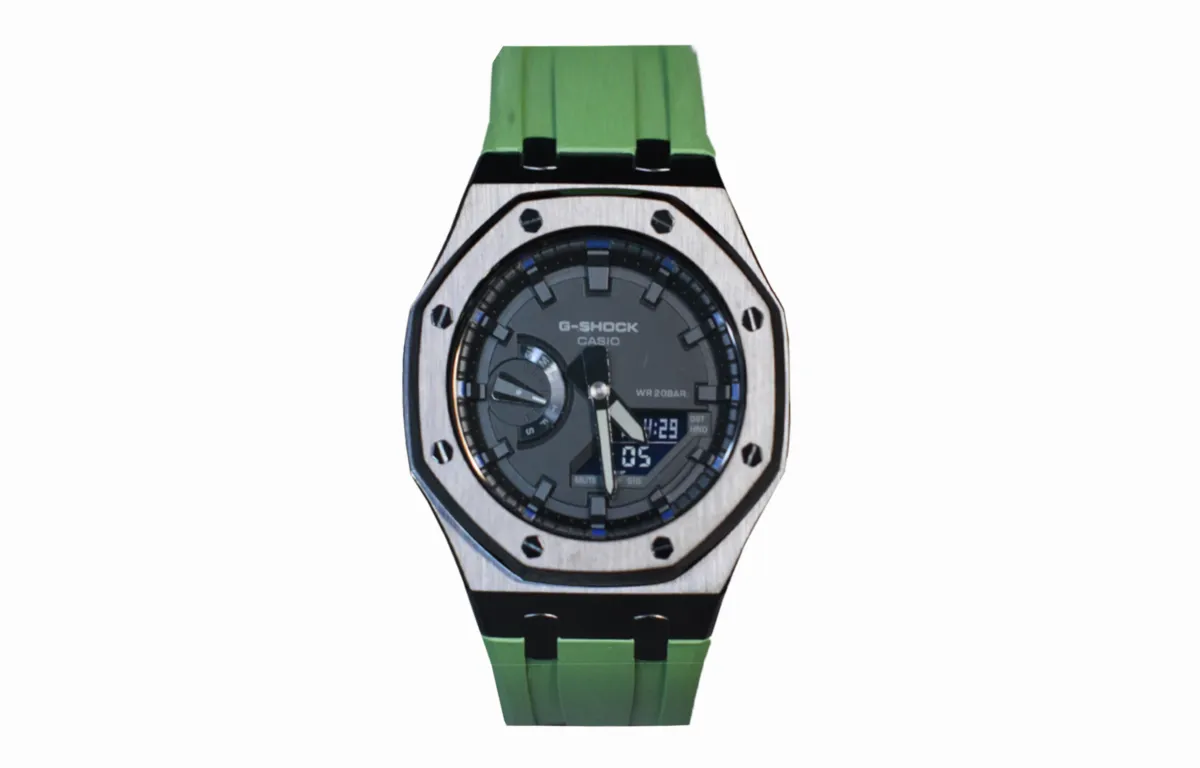 CASIO Men Liquid Crystal/Analog Dual Display Series 44mm Black Watch
