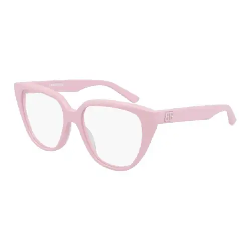 Balenciaga Acetate Irregular Shape Eyeglass Frames Women's Pink